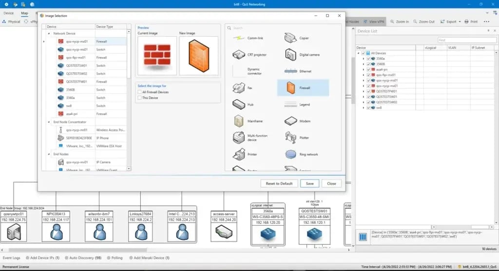 Customizable Icon Selection for Network Devices and End Nodes